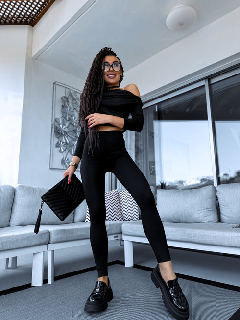 THERMO leggings "PERFECT BODY LM819" - BLACK PRE-ORDER